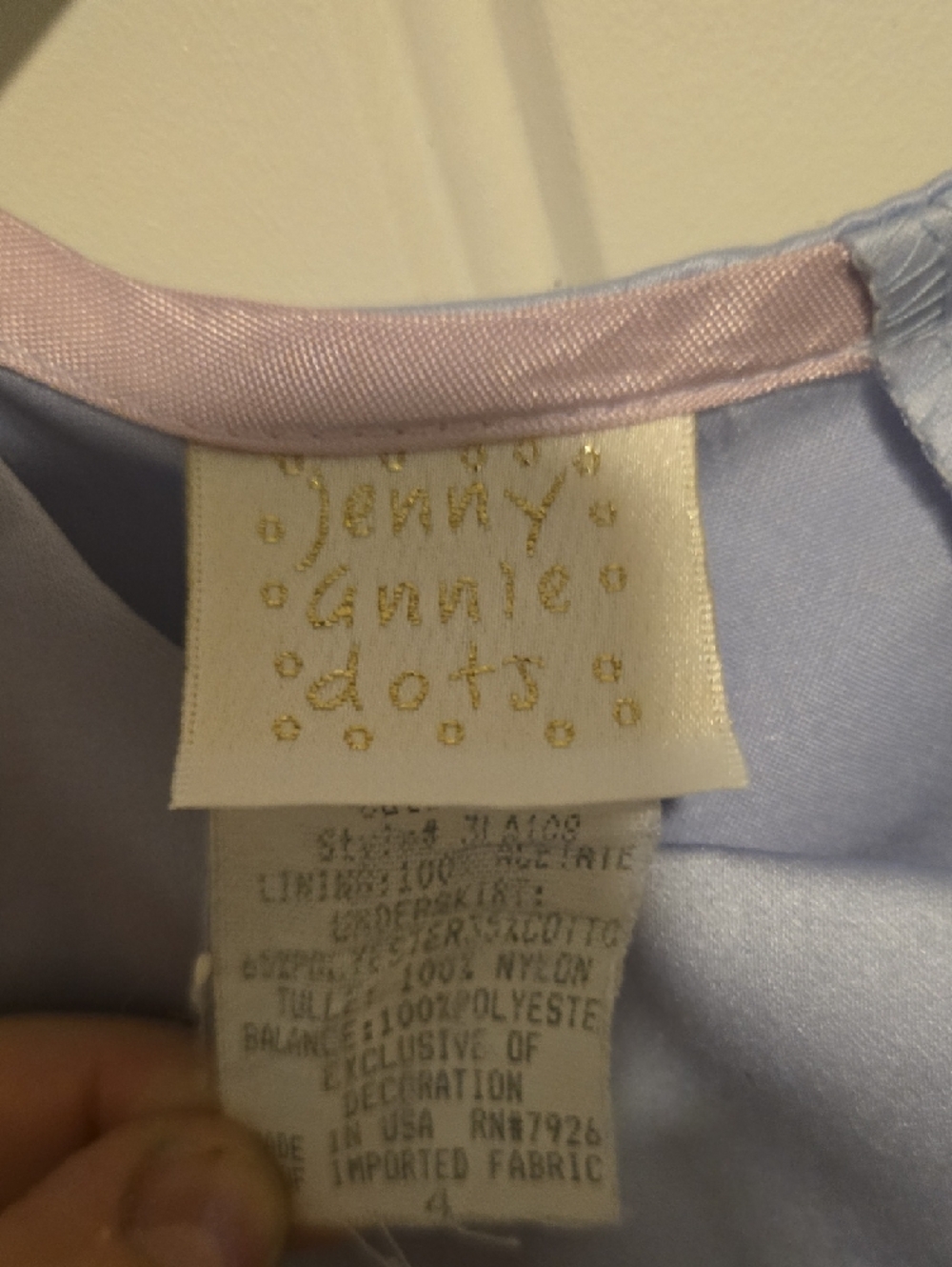 Jenny Anne Dots Lavender & Pale Pink Dress - Picture 2 of 3